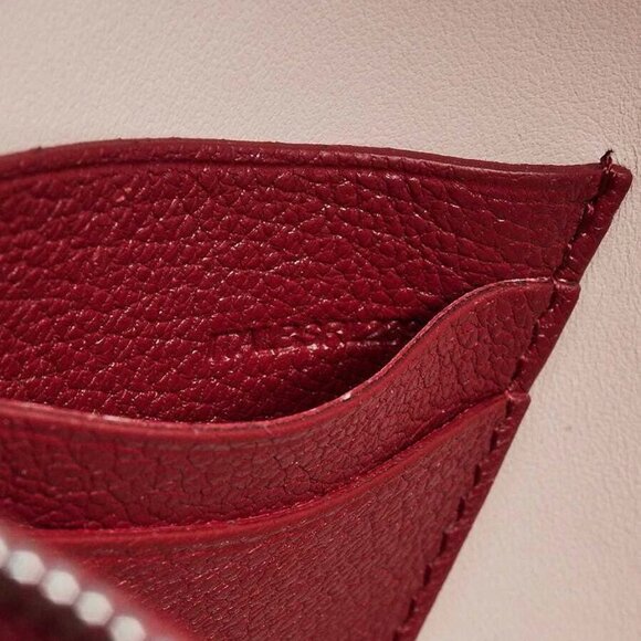 Burberry Red Leather Wallet On Chain D-Ring Crossbody Bag - Picture 10 of 10